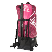 Thumbnail for Aqua Marina 90L Premium Luggage Bag with Rolling Wheel Raspberry side paddle holder