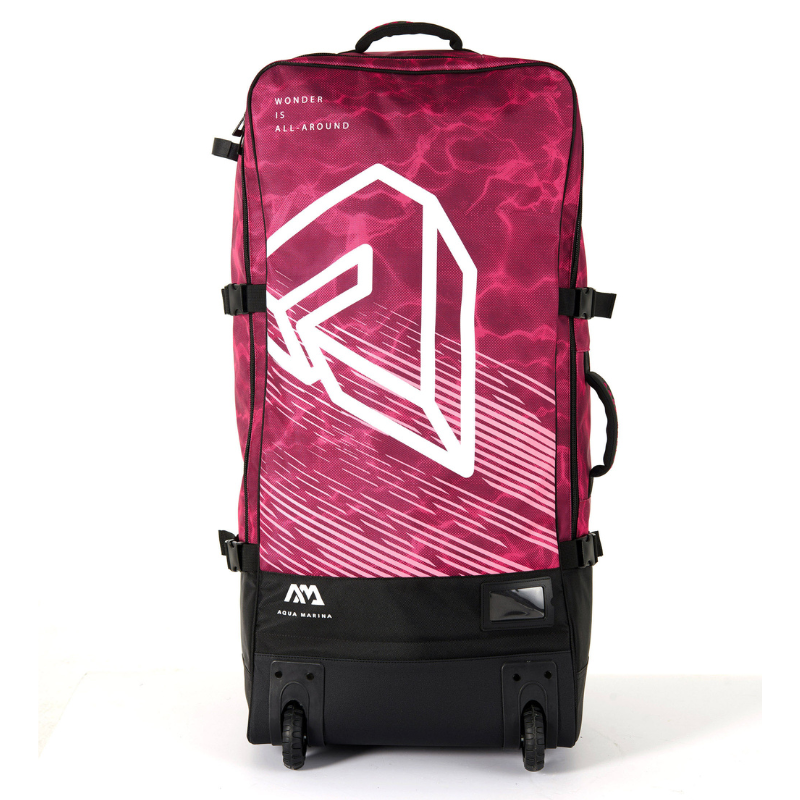 Aqua Marina 90L Premium Luggage Bag with Rolling Wheel Raspberry