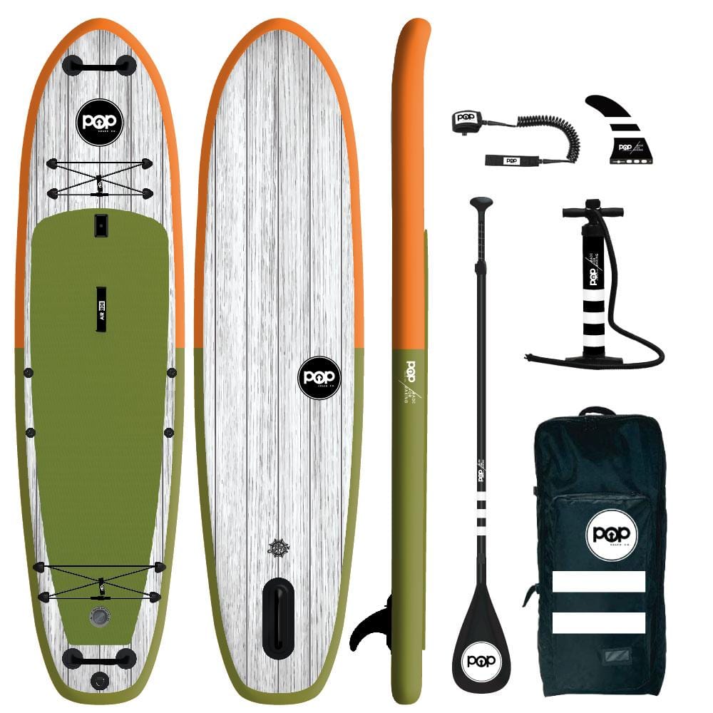 POP Board Co 11'6" El Capitán Stand Up Paddle Board - Orange/Green - Good Wave Canada