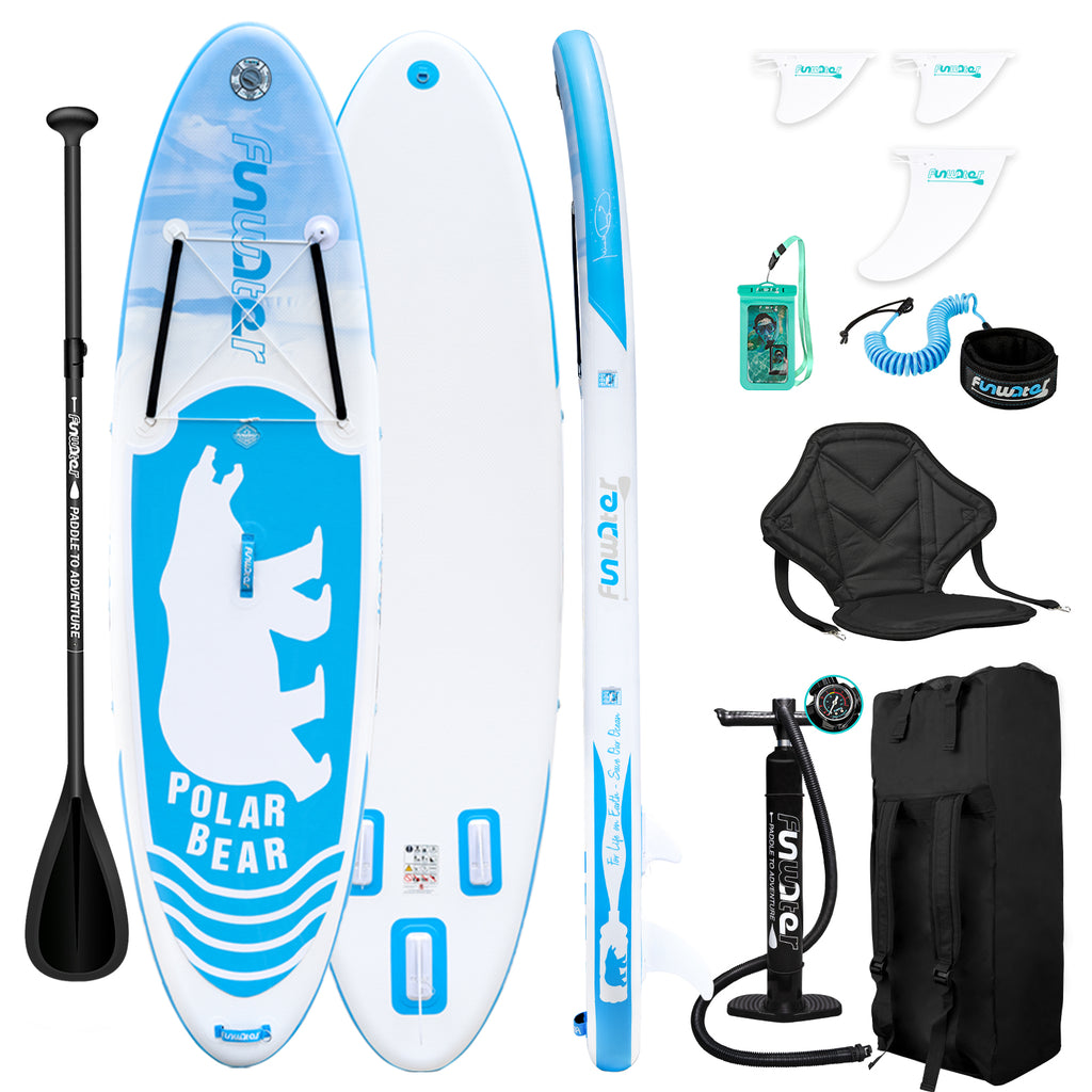 Funwater Arctic Bear 10'6" Inflatable Paddle Board SUP - Good Wave Canada