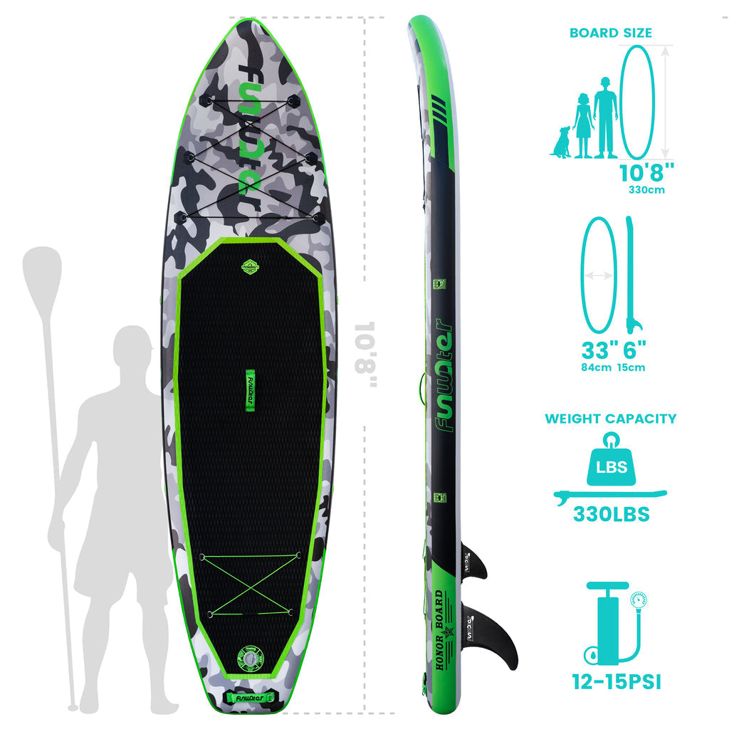 Funwater Tribute 10'8" Inflatable Paddle Board SUP - Good Wave Canada