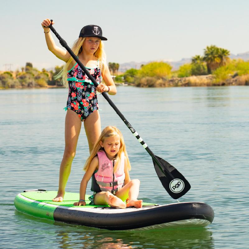 POP Board Co 11' Pop Up Stand Up Paddle Board - Green/Black - Good Wave Canada