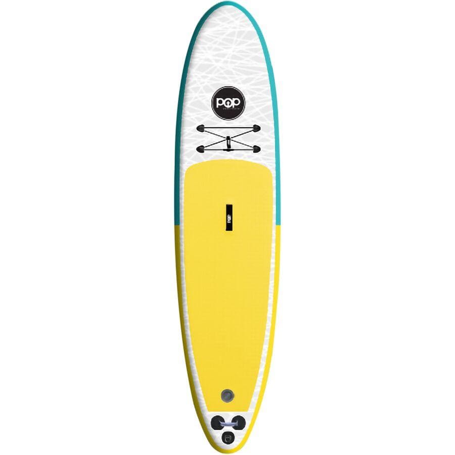 POP Board Co 11' Pop Up Stand Up Paddle Board - Yellow/Turquoise - Good Wave Canada