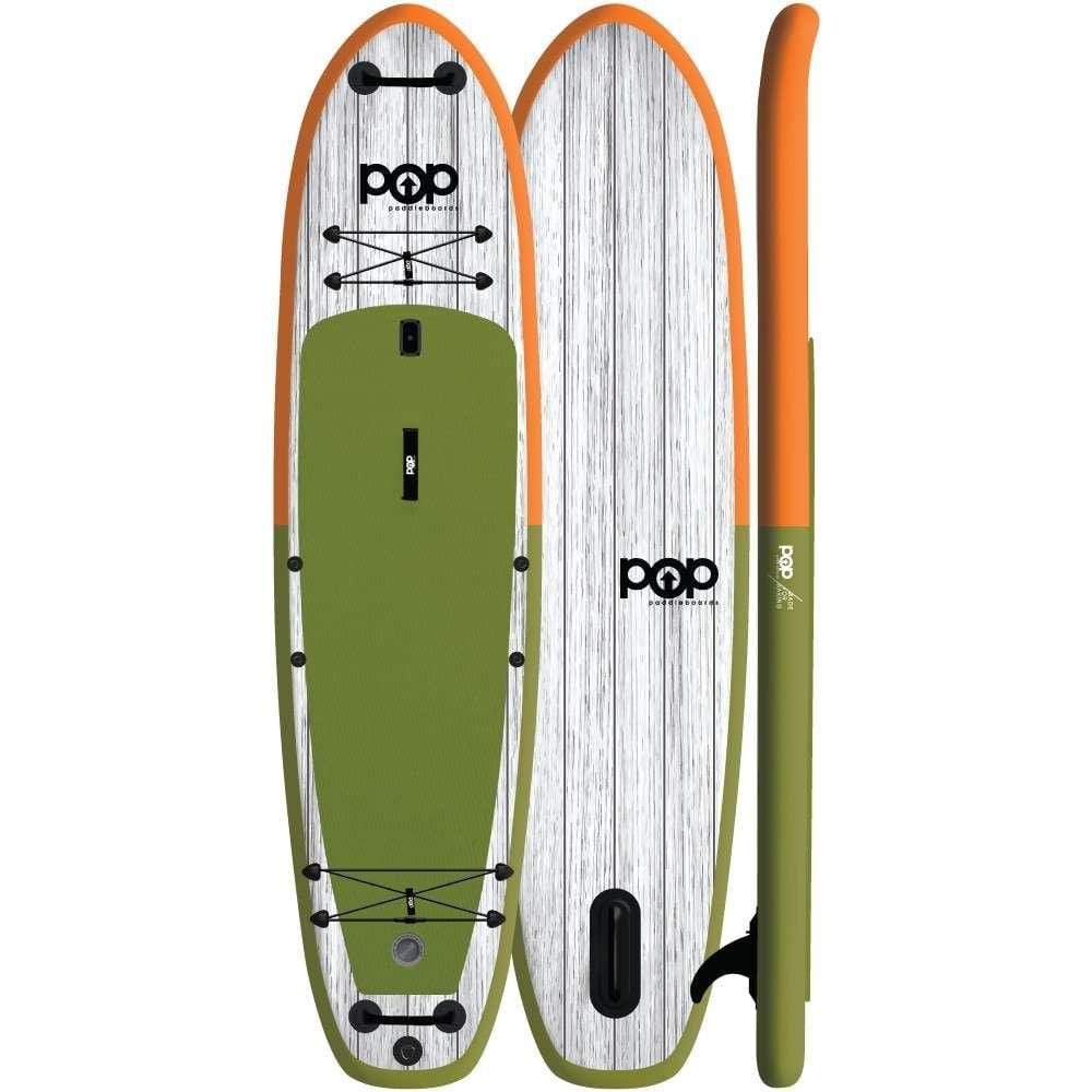 POP Board Co 11'6" El Capitán Stand Up Paddle Board - Orange/Green - Good Wave Canada