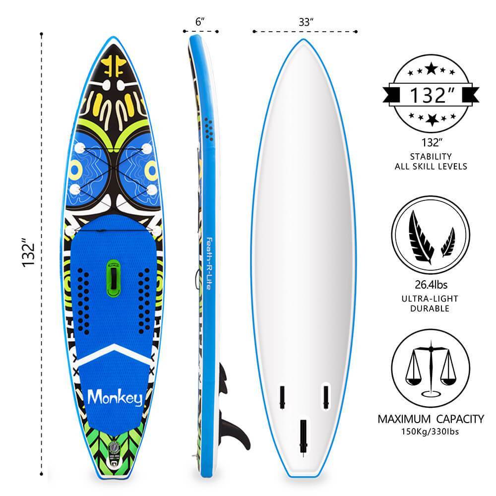 Funwater Feath-R-Lite Inflatable Paddle Board SUP Monkey sup Funwater